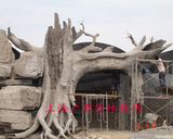 上海仿真樹塑石大門制作現場