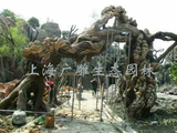 上海假樹大門制作現場